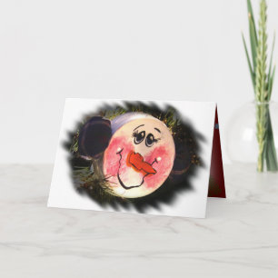 Snowman Face Card