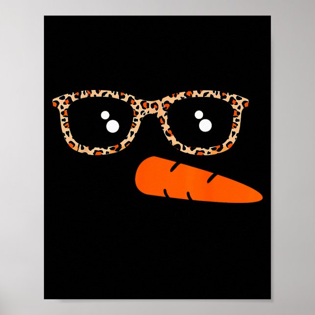Snowman Face Carrot Nose Christmas Winter Cosplay  Poster (Front)