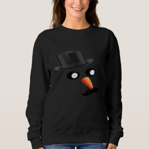 Snowman Face Cute Winter Snowman with Sunglasses C Sweatshirt