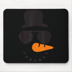 Snowman Face Family Christmas Matching Costume Men Mouse Pad