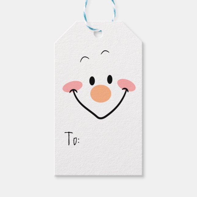 Snowman Face Gift Tags (Front)