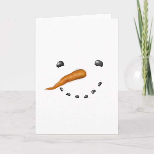 SNOWMAN FACE HOLIDAY CARD (Front)