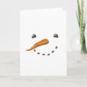 SNOWMAN FACE HOLIDAY CARD