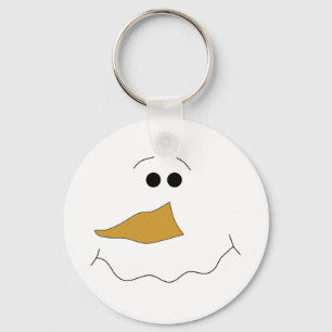 Snowman Face Key Ring
