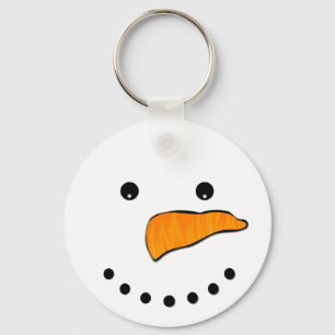 Snowman Face Key Ring
