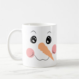Snowman Face Large Coffee Mug