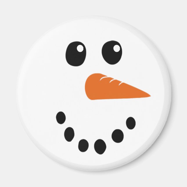 Snowman Face  Magnet (Front)