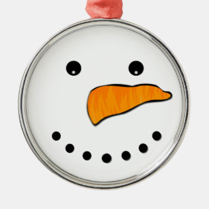 Snowman Face Metal Tree Decoration