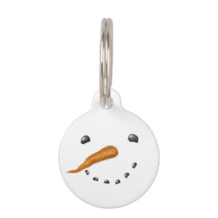 SNOWMAN FACE PET TAG