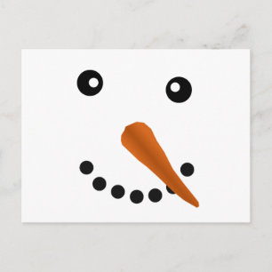 SNOWMAN FACE POSTCARD
