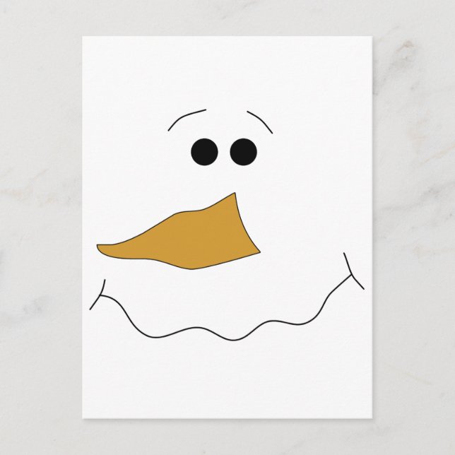 Snowman Face Postcard (Front)