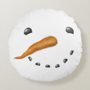 SNOWMAN FACE ROUND CUSHION