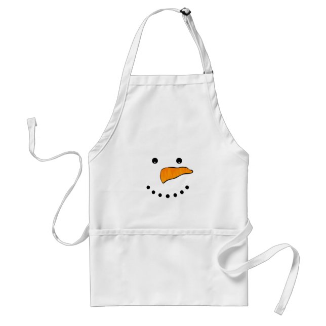 Snowman Face Standard Apron (Front)