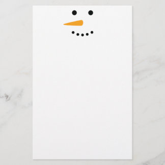 Snowman Face Stationery