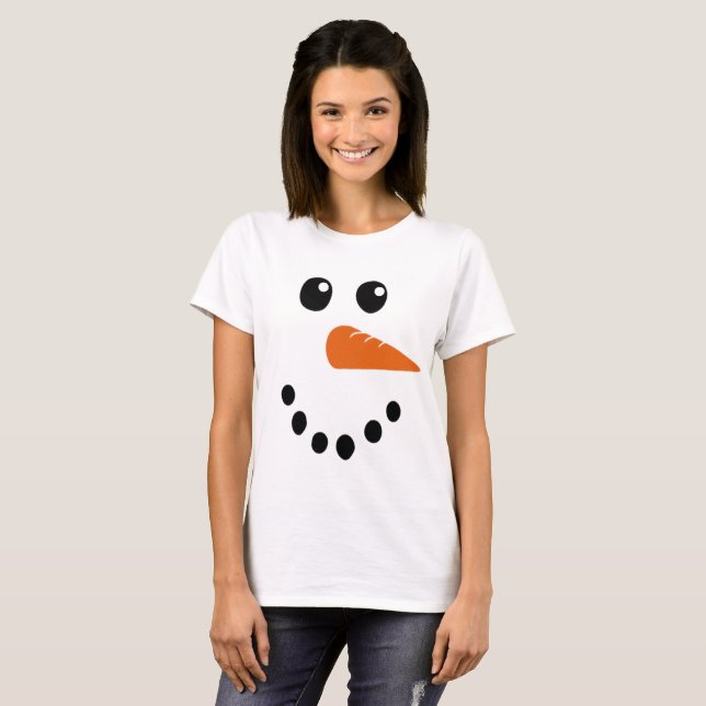 Snowman Face T-Shirt (Front Full)