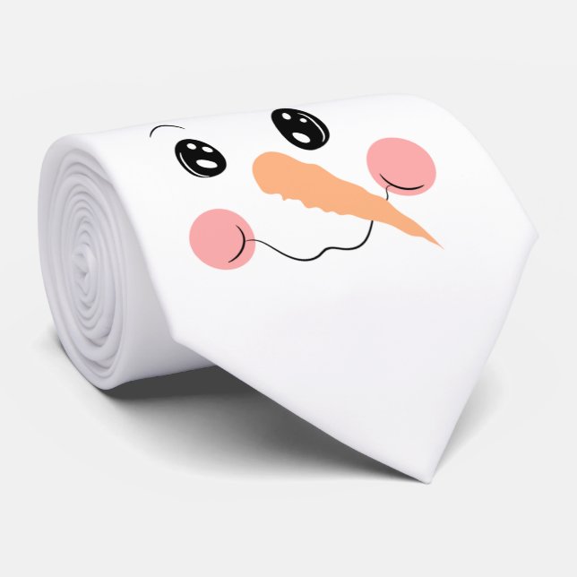 Snowman Face Tie (Rolled)