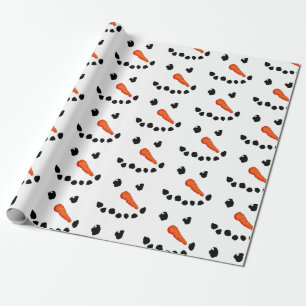 Snowman Face Wrapping Paper