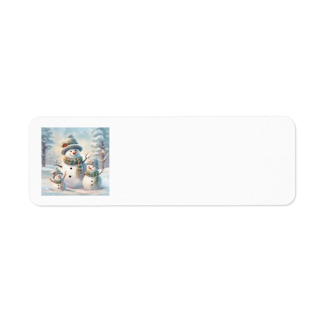 Snowman Family Address Labels (Front)