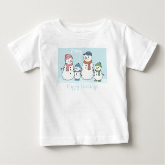 Snowman Family Baby T-Shirt