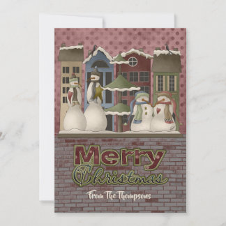 Snowman Family Christmas Cards
