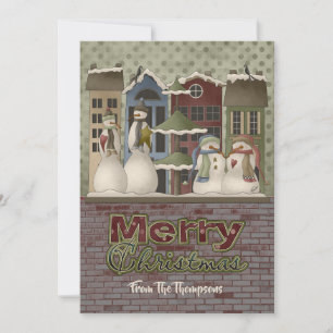 Snowman Family Christmas Cards