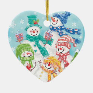 Snowman Family Christmas Ornaments