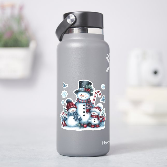 Snowman Family Christmas Winter Holiday  (HydroFlask)