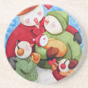 Snowman Family Coaster