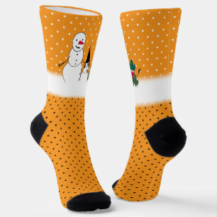 Snowman Family Halloween  Socks
