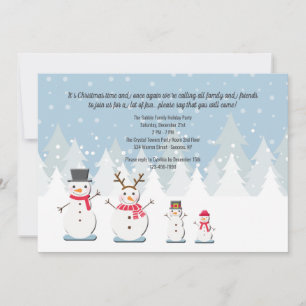 Snowman Family Invitation
