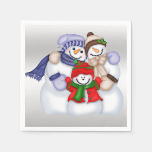 Snowman Family Napkin