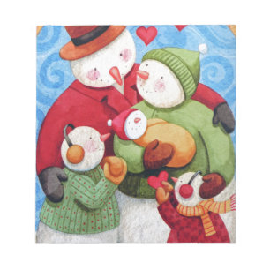 Snowman Family Notepad