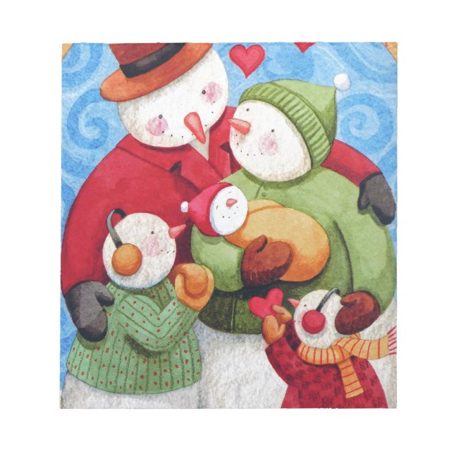 Snowman Family Notepad (Front)
