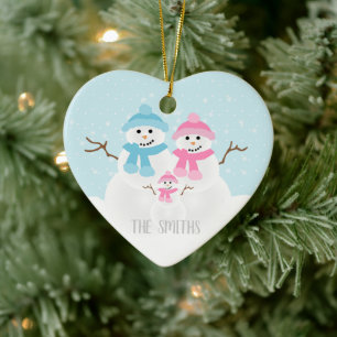 Snowman Family Ornament