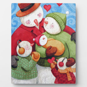 Snowman Family Plaque