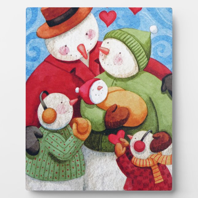 Snowman Family Plaque (Front)