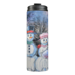 Snowman Family Thermal Tumbler