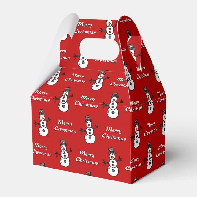 Snowman Favour Box (Front Side)