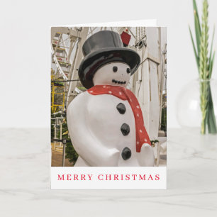 Snowman figurine Christmas card
