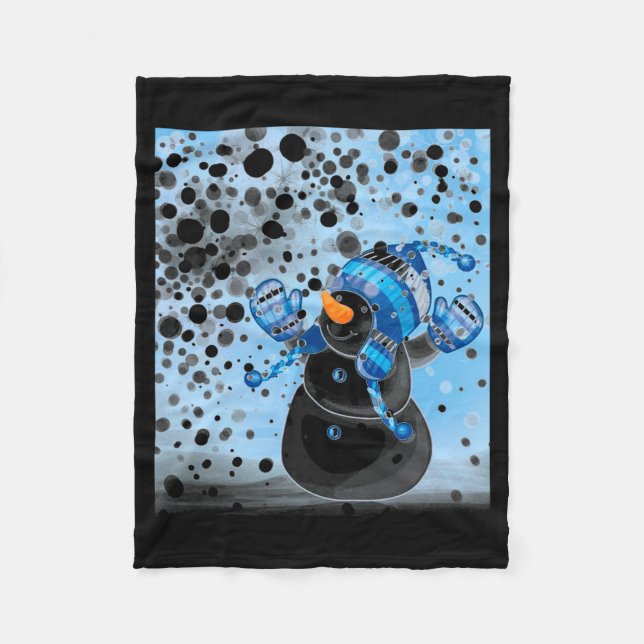 Snowman  fleece blanket (Front)