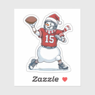 Snowman Football Player Christmas 2026 Holiday