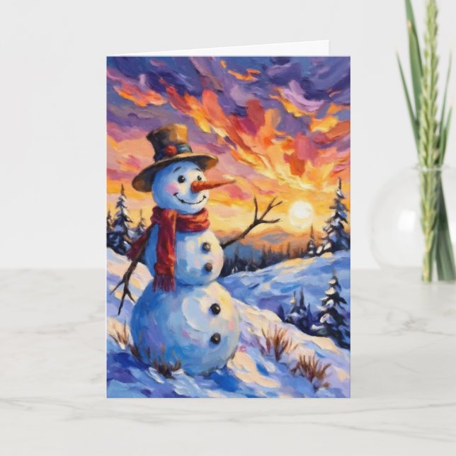 Snowman for Christmas Card (Front)