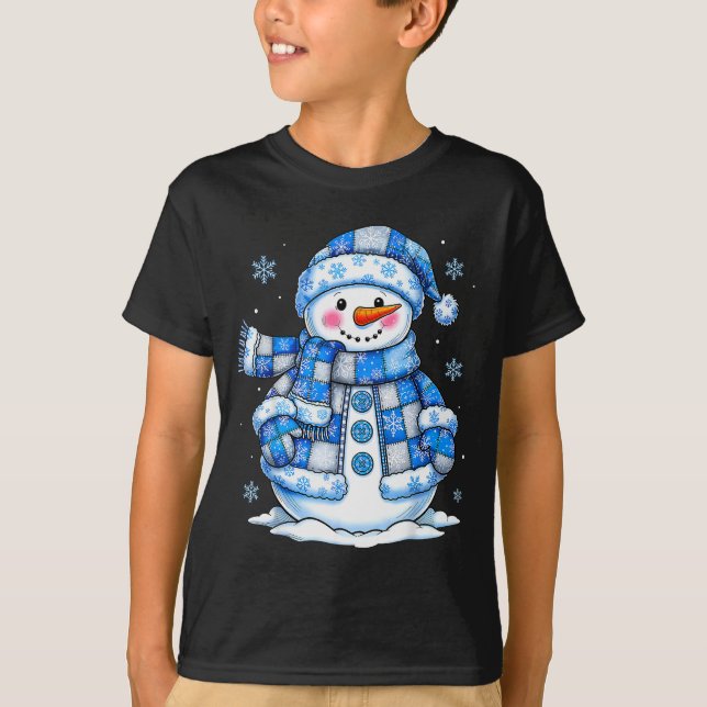 Snowman For Women Men Kids Grandkids Christmas  T-Shirt (Front)