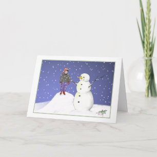 Snowman Friend Christmas Card