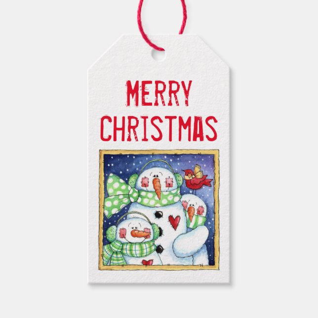 Snowman Friends Gift Tags (Front)