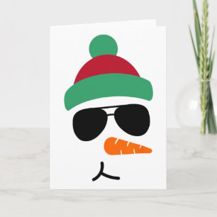 Snowman Funny Christmas Sungles Card