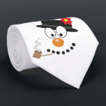 Snowman Funny Face Cute Novelty Christmas Tie<br><div class="desc">Let's have some fun this holiday season with this fun and cute snowman cartoon face neck tie.  If you need help to personalise it or you need help transferring it to another product then please send me an email and I would be happy to help. designsbykatz@gmail.com Merry Christmas!</div>
