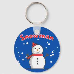 Snowman-Funny Snowman- snowball-snowman cold Key Ring