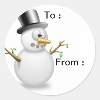 Snowman gift labels