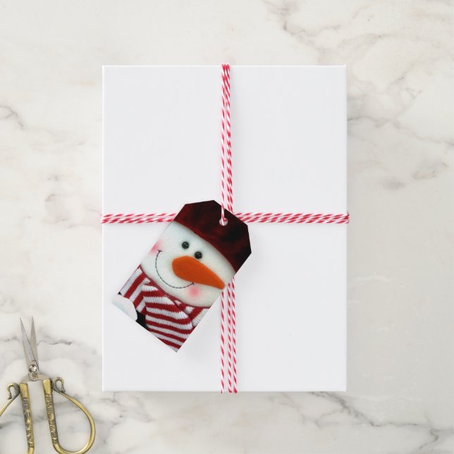 Snowman gift tag (With Twine)